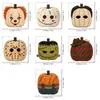 Decoración de Calabaza Fantasma Gato Negro de Madera para Halloween Habitación Escritorio Decoraciones Festivas Artesanías de Madera