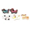 Botões de Resina para Suéter com Design de Filhote de Cachorro de Dois Olhos, 15x10mm, com Base Plana e Impressão Colorida 3D, Botões Decorativos de Animal Realistas