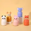 Taza aislante infantil con cabeza de animal 3D de dibujos animados, acero inoxidable 316, linda botella de agua portátil, botella de agua para estudiantes, venta al por mayor