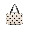 Nova Bolsa de Maquiagem de Bolinhas Feminina Casual Versátil Simples Leve Bolsa de Mão para o Trabalho Nicho Bolsa de Armazenamento de Alta Qualidade