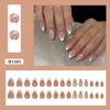 Parche de uñas de comercio exterior simple rosa nude flor de durazno francés para usar pieza de uña venta al por mayor arte de uñas parche de uña postiza 30 piezas