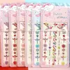 Flor de Ciruelo Corazón Redondo Princesa Dibujos Animados Diamante Gema Acrílica Serie Pegatinas DIY Pegatinas de Recompensa Venta al por Mayor