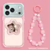 Suporte de pulseira de espelho de nuvem, compatível com capa de telefone Apple 18pm, iPhone 16, design fofo, estilo novo para mulheres, 15, minimalista
