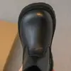 Botas de chaminé antiderrapantes para meninas 2026 novo estilo primavera e outono botas infantis de cano único botas de princesa estilosas para crianças maiores botas de couro da moda
