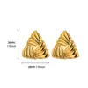 Pendientes de Sol de Acero Inoxidable Chapados en Oro de Nuevo Estilo Europeo y Americano para Mujer, Pendientes Geométricos de Corazón de Moda de Gama Alta, Joyería al por Mayor