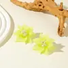 Joyería de Exportación Europea y Americana, Pendientes de Resina Tridimensionales Frescos y Dulces de Dopamina a la Moda, Pendientes de Flor Hechos a Mano
