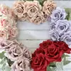 7 Rosas de Lana Estilo Europeo Auditorio de Bodas Hogar Decoración Conjunto Pequeños Manojos de Rosa Decoración Fotográfica Flores Hechas a Mano