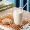 Taza de Vidrio Simple de Doble Capa con Forma de Huevo, Taza Transparente de Vidrio de Borosilicato Alto para Leche, Jugo, Bebidas, Taza de Café Resistente al Calor, Taza de Agua para Regalo