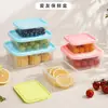 Recipiente Cuadrado de Plástico para Conservación de Alimentos con Tapa Transparente Sellado Caja de Almacenamiento Caja de Almacenamiento de Cocina Caja para Snacks Venta al por Mayor