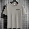 Fabricante Direto Camiseta Masculina de Seda de Gelo Manga Curta Tendência 2025 Casual Gola Redonda Verão Nova Camiseta Masculina de Meia-Manga