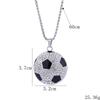 Moda Joker High Sense Criativo Diamante Futebol Liga Colar Hot Hip Hop Hiphop Moda Jóias Acessórios