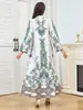 Mt533 Em Estoque Transfronteiriço Novo Estilo Elegante Estampado Moda Casual Solto Vestido Longo Atacado Vestido Feminino