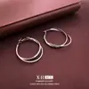 Brincos de Argola Dupla Camada Estilo Francês Moda Nicho Brincos de Linha Minimalistas Brincos de Design de Argola Simples Exquisitos para Garota Apimentada