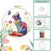Amazon Transfronterizo Animal Gato Colorido Bordado DIY Paquete de Materiales Hechos a Mano Artesanías Decorativas Exportación Transfronteriza