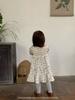Outono 2026 Novo Estilo Coreano Vestido Elegante com Babados para Bebê Menina Vestido Princesa Fresco Floral de Manga Longa para Bebê