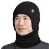 Gorro de invierno para hombres de mediana edad y mayores, ultragrueso, cálido, protector de orejas, para personas mayores, papás y abuelos, con forro de polar, gorro de lana tejido