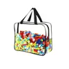 Bolsa de armazenamento de brinquedos transparente, bolsa de armazenamento para quebra-cabeças de praia, bolsa de armazenamento à prova d'água para viagem com zíper, necessaire