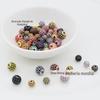 6-10mm18K pacote embutido colorido bola de diamante cheio flash bead bola de discoteca espaçador talão correspondente bead diy pulseira talão corda acessórios
