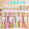 Macaron encriptación de raíz de cabello hecho a mano palo retorcido ramo diy juguetes para niños paquete de materiales de arte para ojos bola de pelo