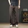 Pantalones casuales para hombre 95% Lyocell, nuevo estilo verano 2026, pantalones deportivos holgados de pierna recta con caída