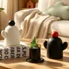 Difusor de aromaterapia sem chama em formato de cacto de desenho animado, uma nova e criativa pedra de fragrância de mesa estilo chinês para fragrância interna duradoura