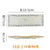 Novo Prato de Cerâmica Torneado em Forno Estilo Chinês Prato Longo para Sushi Prato Plano Criativo Prato Plano Estreito Longo Prato Fino para Pratos Frios