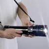 Lanterna de Exterior TK/TEMU - Alto Brilho, Longo Alcance, Bateria de Ultra Longa Duração, Multifuncional, Portátil, Recarregável, Zoom Telescópico