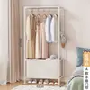 Cabideiro de cabeceira para quarto, cabideiro de chão para porta, cabideiro simples para guarda-roupa de tecido, cabideiro para chapéus e casacos, prateleira de armazenamento para quarto.