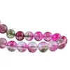 Contas Redondas Fantasma Vermelho Cristal e Verde para Pulseira Colar DIY Acessórios de Joias Contas Semi-Acabadas Artesanais Contas Soltas Venda por Atacado
