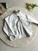 Chaqueta Harrington de rayas blancas de doble cara para primavera y otoño, estilo intelectual old money, simple y versátil para ir al trabajo