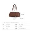 Bolsa Feminina de Couro Genuíno Grande Capacidade Baguette Bolsa de Ombro Subarmadura Casual Versátil Design Vintage de Nicho Bolsa Dumpling de Couro Bovino