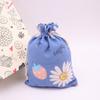 Bolsa de tela de algodón y lino estampada, estilo étnico, bolsa de algodón con cordón, bolsa para empaquetar joyas, bolsa repelente de mosquitos, venta al por mayor