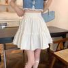 Falda Tutú de Verano para Mujer Versátil Cintura Escalada Ajustada Falda Corta Anti-transparente de Cintura Alta Casual A-line Falda de Pastel