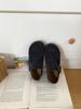 Aumento de Altura Interna de 2,5 cm Sapatos Birkenstock Retrô Coreanos com Solado Grosso e Bico Redondo para Mulheres Outono 2025 Novos Sapatos Elegantes Versáteis