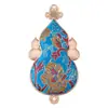 Novo Brocado de Canto Estilo Chinês Abóbora e Cavalo da Fortuna Bordado Dupla Face Pulseira DIY Feita à Mão Pingente Acessórios Pequenos Enfeites Pendurados Atacado