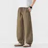 Ropa para Hombre Maple House / Pantalones Casuales de Verano Lyocell Tencel, Estilo Americano, Corte Holgado, Pierna Recta, Retro, Sencillos, Pantalones Finos para Hombre
