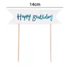 Banner de Arco de Feliz Cumpleaños Plug-in Tarjeta Plug-in para Pastel Vestir Bronceado Horneado Bandera de Feliz Cumpleaños