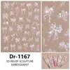 Novos Adesivos de Manicure Popular com Laço Embossado 5D Redanco Adesivos Estéreo para Unhas Dr-1167