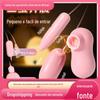 Jule USB Chupando Três Ovos de Salto Masturbador Feminino Choque Forte Baixo Lambendo Língua Massageador Privado Uso Adulto