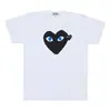 Camiseta de manga corta casual simple, holgada y moderna, de cuello redondo, con estampado 3D de corazón pequeño, marca americana de tendencia transfronteriza, popular, de verano