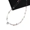 Collar Minimalista Coreano de Zirconia y Perla Cadena de Clavícula de Lujo Ligero Nicho Moda Versátil Collar para el Trabajo para Mujer