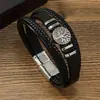 Nova Fivela Magnética Pulseira de Couro Árvore da Vida Acessórios de Liga Pulseira Trançada à Mão Moda Mais Fácil de Combinar Pulseira
