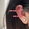 2024 Nuevo Color Circonita Magnética Clavo de Oreja Sin Agujero Sin Perforación Clip de Oreja Chica Popular Clip para Hélice de Oreja para Mujer