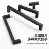 Manijas cuadradas de tubo de acero inoxidable para gabinetes, armarios y muebles; manijas de puerta, tiradores de cajón; disponible en negro, dorado, acabado cepillado y varios colores; al por mayor