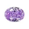 Huagang Gem 9A Forma de Huevo Flor de Hielo Morado Diamante de Alto Carbono Zirconio Ovalado Piedra Desnuda Anillo Piedra Principal Venta al por Mayor