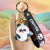 Chaveiro Criativo de Bambu Panda Desenho Animado Casal Panda Fofo Pingente Fivela Acessórios para Mochila Escolar Pequeno Presente Atacado