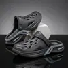 Zapatos de agujeros para hombre Pantuflas EVA para exterior Sandalias Baotou para hombre de verano Antideslizantes Zapatos de suela gruesa Zapatos para exterior