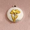 Accesorios de joyería de aleación DIY de Amazon, colgante de flor de diciembre de oro blanco, accesorios de collar de moda para mujer