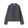 Suéter de cachemira retro de doble botonadura, mezcla de lana VLMADE, unisex, corte relajado, cuello redondo, cárdigan de punto