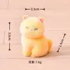 Miniatura de Gatinho Cartoon Aveludado Figurine Decoração de Mesa Carro Resina Artesanal DIY